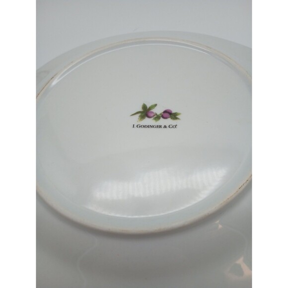 i godinger co plate Yorkshire 10" Dinner Plate Fruit Bee Butterfly - Picture 5 of 6